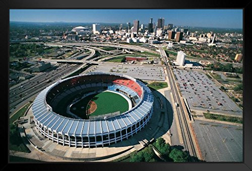 Atlanta Fulton County Stadium Skyline Aerial Photo Art Print by Black Wood Framed Art Poster 20x14 Atlanta Fulton County Stadium Skyline Aerial Photo Art Print by Black Wood Framed Art Poster 20x14
