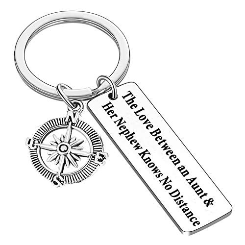 Aunt Gifts from Niece Nephew Long Distance Relationship Gifts Aunt Niece Keychain Aunt Nephew Keyring Gifts for Niece Nephew (The Love Between an Aunt & Her Nephew Knows No Distance) Aunt Gifts from Niece Nephew Long Distance Relationship Gifts Aunt Niece Keychain Aunt Nephew Keyring Gifts for Niece Nephew (The Love Between an Aunt & Her Nephew Knows No Distance)