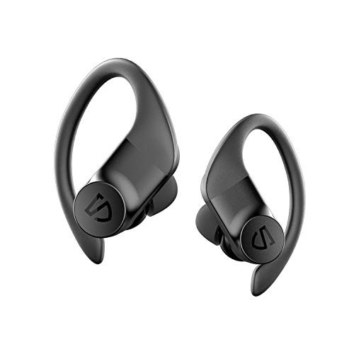 SOUNDPEATS True Wireless Earbuds Upgraded TrueWings Bluetooth 5.0 Headphones Over-Ear Hooks in-Ear Stereo Wireless Earphones, Touch Control, IPX7 Waterproof for Sports, Single/Twin Mode, USB-C Charge