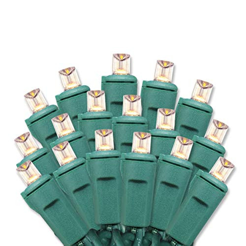 Aurio Christmas Lights, 12.3ft 50-Count LED End-to-End Connectable Mini Christmas String Lights, Light Strings for Party, Wedding, Indoor & Outdoor Christmas Tree Decoration, Warm White