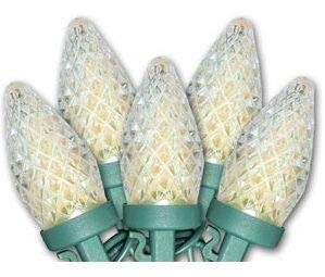 Aurio Christmas Lights, 12.3ft 25-Count LED End-to-End Connectable C9 Christmas String Lights, Light Strings for Party, Wedding, Indoor & Outdoor Christmas Tree Decoration, Warm White