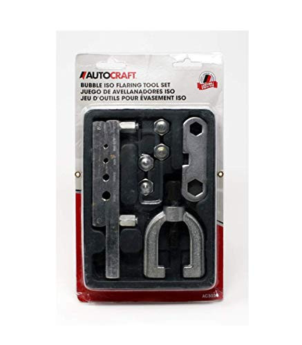 Autocraft - ISO Bubble Flaring Tool Kit | Flares Metric Brake Lines Tubing for Car and Truck Repairs | Chrome Plated | A Complete Bubble Flaring Tool Assortment