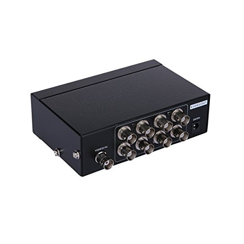 AuviPal 8-Port (1 Input 8 Output) BNC Video Splitter Box Coaxial Distributor Amplifier for Video Monitoring System CCTV Security Camera AuviPal 8-Port (1 Input 8 Output) BNC Video Splitter Box Coaxial Distributor Amplifier for Video Monitoring System CCTV Security Camera