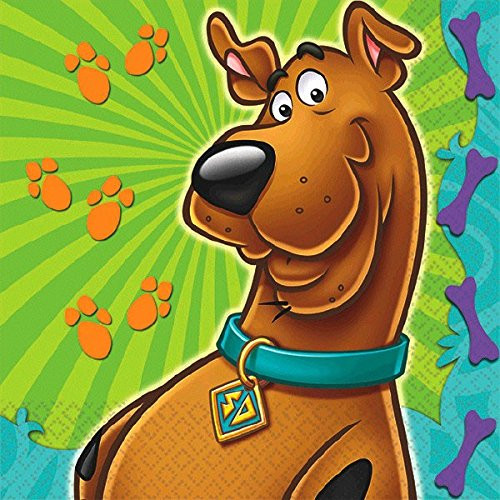 amscan Beverage Napkins | Scooby-Doo Collection | Party Accessory,Multi Color,5.5" x 5.5"