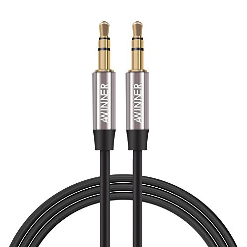 Awinner 3.5mm Premium Auxiliary Audio Cable AUX Cable for Headphones, iPods, iPhones, iPads, Home/Car Stereos and More-3FT