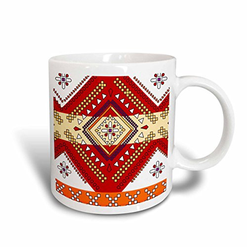 3dRose mug_165802_1 Aztec Andes Tribal Diamond Pattern Red and Orange Ceramic Mug, 11-Ounce 3dRose mug_165802_1 Aztec Andes Tribal Diamond Pattern Red and Orange Ceramic Mug, 11-Ounce