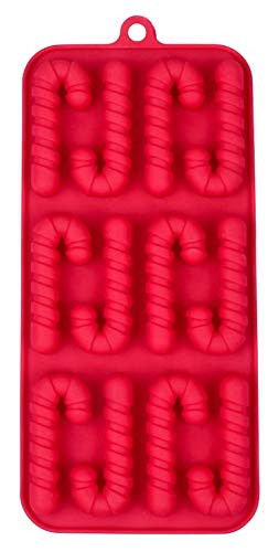 Christmas Peppermint Candy Cane 12 Cavity Silicone Mold Baking Chocolate Candy Making Ice Cube Molds