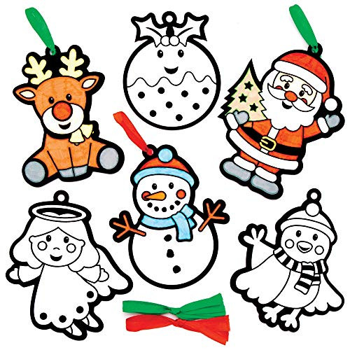 Baker Ross Christmas Color in Fuzzy Art Ornaments, Festive Arts and Crafts (Pack of 12) Baker Ross Christmas Color in Fuzzy Art Ornaments, Festive Arts and Crafts (Pack of 12)