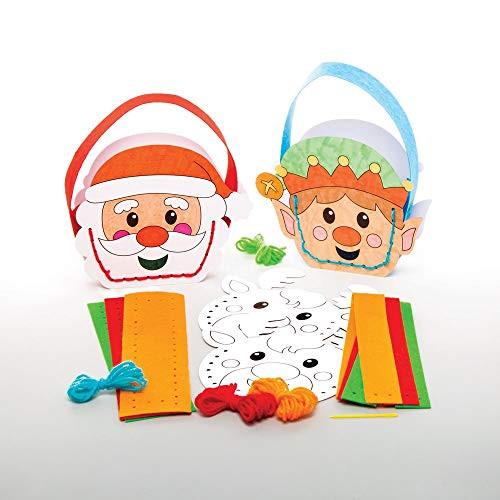 Baker Ross Christmas Color in Sewing Bag Kits, Festive Arts and Crafts (Pack of 4) Baker Ross Christmas Color in Sewing Bag Kits, Festive Arts and Crafts (Pack of 4)