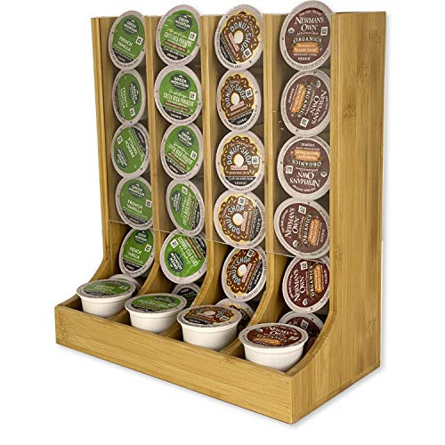 Coffee Pod Holder Bamboo - Coffee Pods Organizer For Coffee Station - Coffee Storage - Organizer For Counter Top Coffee Pod Holder Rack