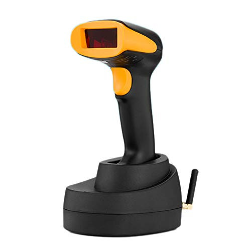 Wireless Barcode Reader, BAOSHARE 433MHz 1D Laser Barcode Scanner 300FT Long Range Trans with Charging Base for Supermarket, Library, Warehouse