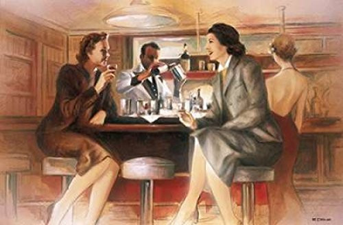 Bar conversations V Poster Print by E Denis (12 x 18)