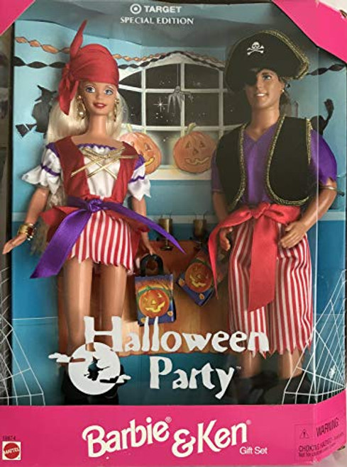 HALLOWEEN PARTY BARBIE & KEN DOLLS Set TARGET Special Edition w Barbie Doll & Ken Doll Dressed as PIRATES (1998) HALLOWEEN PARTY BARBIE & KEN DOLLS Set TARGET Special Edition w Barbie Doll & Ken Doll Dressed as PIRATES (1998)