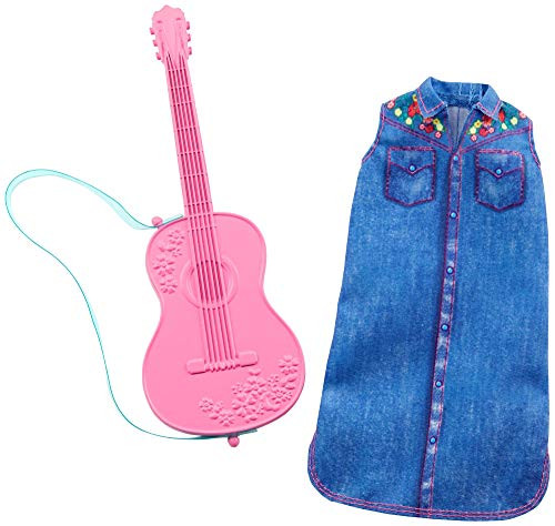Barbie Clothes -- Career Outfit Doll, Musician Look with Guitar, Multicolor Barbie Clothes -- Career Outfit Doll, Musician Look with Guitar, Multicolor