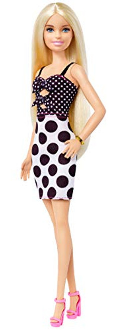 Barbie Fashionistas Doll with Long Blonde Hair Wearing Polka Dot Dress and Accessories, for 3 to 8 Year Olds? Barbie Fashionistas Doll with Long Blonde Hair Wearing Polka Dot Dress and Accessories, for 3 to 8 Year Olds?