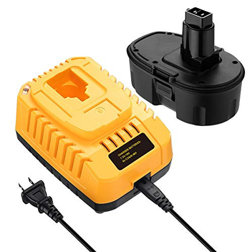 18V Battery Upgraded 3.7Ah Replace for Dewalt 18V Battery & Dewalt 18V Battery Charger DC9310 for Dewalt 7.2V 9.6V 12V 14.4V 18V Ni-Cad Ni-Mh Dewalt Battery and Charger