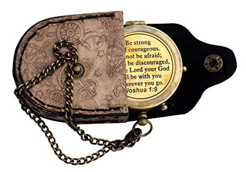 MAH Be Strong and Courageous, Do Not Be Afraid Engraved Compass, Joshua 1 9 Engraved Gifts, Confirmation Gift Ideas, Baptism Gifts, Missionary Gifts, Birthday Gifts. C-3278 MAH Be Strong and Courageous, Do Not Be Afraid Engraved Compass, Joshua 1 9 Engraved Gifts, Confirmation Gift Ideas, Baptism Gifts, Missionary Gifts, Birthday Gifts. C-3278