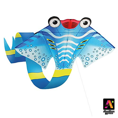 AmaZing Kites 2D Nylon Manta Ray Kite - 210" Tall (17 feet 6 inches) with 72" Wingspan (6 ft)