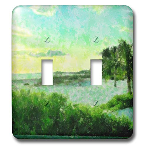 3dRose LLC lsp_22572_2 Beach Time Ends Double Toggle Switch