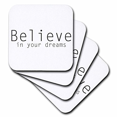 3dRose CST_79161_4 Believe in Your Dreams Inspirational Words Ceramic Tile Coasters, Set of 8 3dRose CST_79161_4 Believe in Your Dreams Inspirational Words Ceramic Tile Coasters, Set of 8