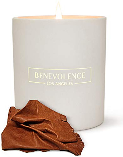 Premium Soy Candles Scented | Relaxing Scented Candles with Rich Fragrance of Tuscan Leather | 45 Hour Burn, Long Lasting, Highly Scented, All Natural Soy Candles, Aromatherapy Candle in White Jar Premium Soy Candles Scented | Relaxing Scented Candles with Rich Fragrance of Tuscan Leather | 45 Hour Burn, Long Lasting, Highly Scented, All Natural Soy Candles, Aromatherapy Candle in White Jar