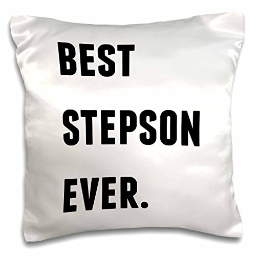 3dRose pc_213396_1 Best Stepson Ever Black Letters on a White Background Pillow Case, 16" x 16" 3dRose pc_213396_1 Best Stepson Ever Black Letters on a White Background Pillow Case, 16" x 16"