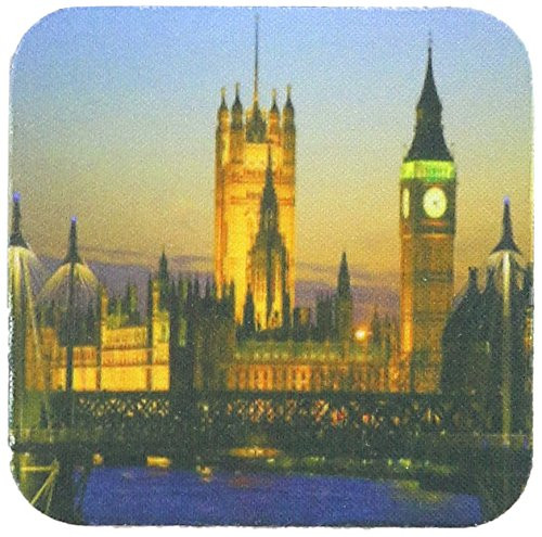 3dRose CST_66293_1 Big Ben, London, England Dusk-Soft Coasters, Set of 4