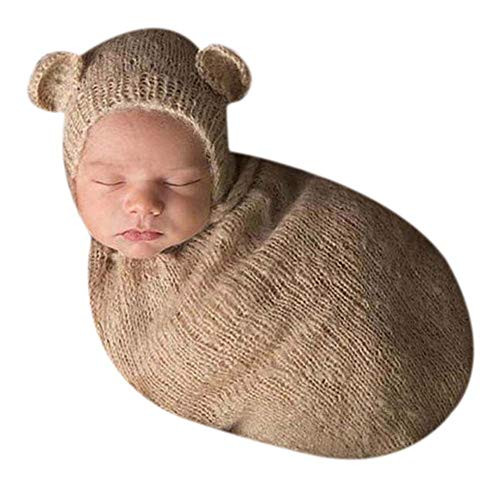 Newborn Baby Photography Props Boy Girl Crochet Costume Outfits Cute Hat Sleeping Bag