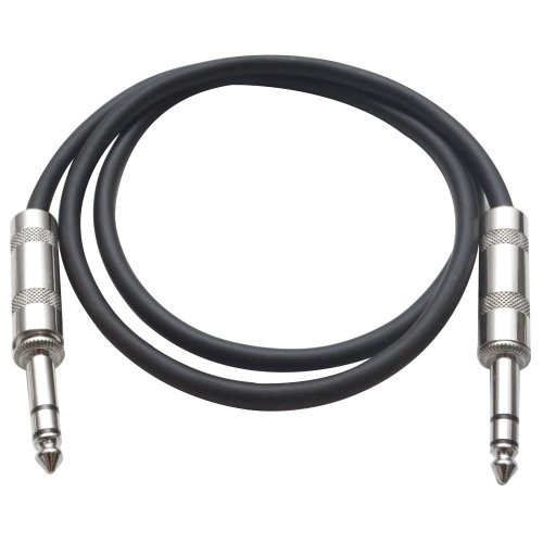 Seismic Audio - SATRX-3 - Black 3' 1/4" TRS to 1/4" TRS Patch Cable