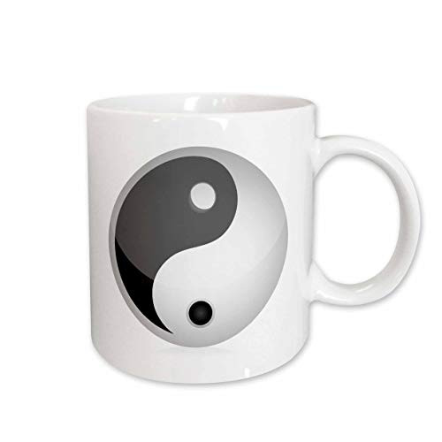 3dRose Black and White Yin and Yang Sign Ceramic Mug, 15-Ounce 3dRose Black and White Yin and Yang Sign Ceramic Mug, 15-Ounce
