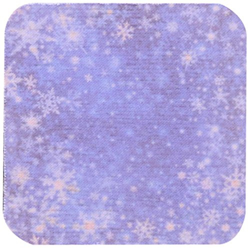 3dRose cst_28110_2 Blue Snowflakes Soft Coasters, Set of 8
