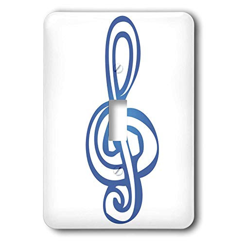 3dRose lsp_38392_1 Blue Treble Clef Single Toggle Switch
