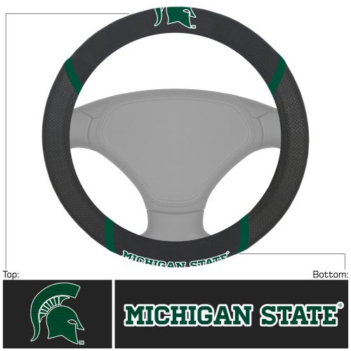 FANMATS 14864 NCAA Michigan State University Spartans Polyester Steering Wheel Cover FANMATS 14864 NCAA Michigan State University Spartans Polyester Steering Wheel Cover