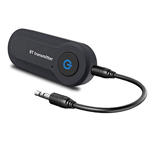 KingFuture Bluetooth Transmitter V4.2 USB Wireless Audio Transmitter Adapter Connected to 3.5mm Audio Receiver Devices Low Latency Paired for PC TV Headphones Car Home Stereo Music