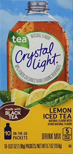 Crystal Light Iced Tea On The Go with Lemon, 10-Count, 0.7-Ounce Packages (Pack of 6)