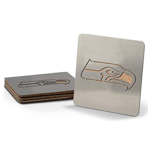 NFL Seattle Seahawks Boaster Stainless Steel Coaster Set of 4