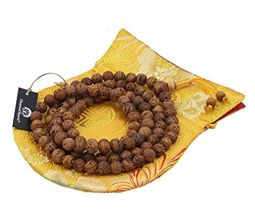 DharmaObjects Tibetan Buddhist Meditation 108 Beads Genuine BODHISEED MALA for Compassion