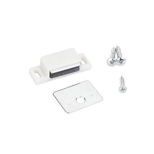 Box of 30- 15lb Single Magnetic Catch White/zinc Retail Pack. Shutter Hardware