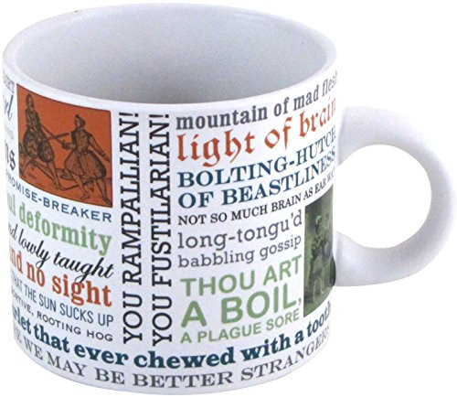 Shakespearean Insults Coffee Mug - Shakespeare's Wittiest and Meanest Insults - Comes in a Fun Gift Box