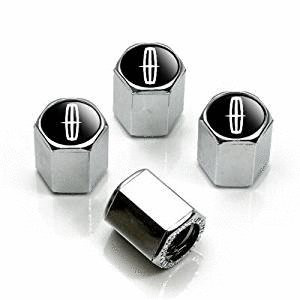 4pcs Silver Logo Chrome Tire Stem Valve Caps Auto Car Accessories Continental Designed Lincoln
