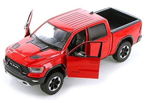 2019 RAM 1500 Rebel Crew Cab Pickup Truck Red 1/24 Diecast Model Car by Motormax 79358