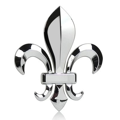 Elektroplate Louisiana Fleur-de-Lis Chrome Car Emblem