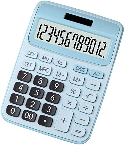 BREIS Calculator,Standard Function Desktop Electronic Calculators 12 Digit Large LCD Display and Big Button for Daily Basic Office (Blue)