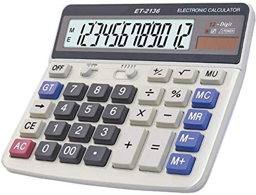 BREIS Large Calculator,Standard Function Desktop Electronic Calculators 12 Digit Large LCD Display and Big Button for Daily Basic Office (Black)