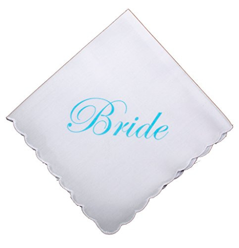 Wedding Tokens Bride Wedding Handkerchief- Bride Something Blue