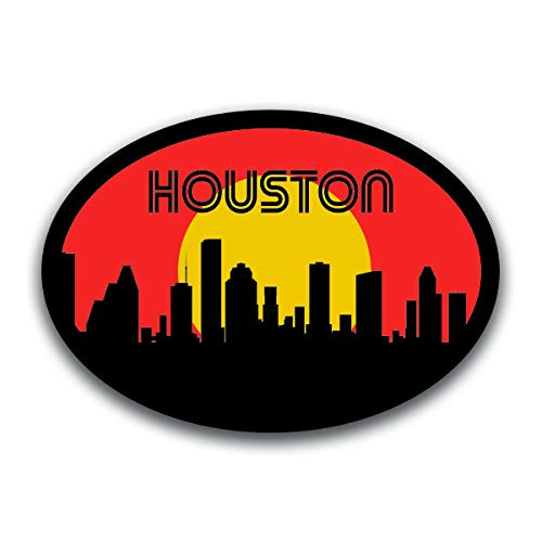 Houston Texas Skyline Vinyl Decal Sticker | Cars Trucks Vans SUVs Windows Walls Cups Laptops | Full Color Printed | 5.5 Inch | KCD2562