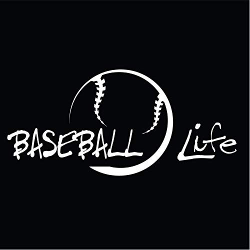 Baseball Life Vinyl Decal Sticker | Cars Trucks Vans SUVs Walls Cups Laptops | 7 Inch Decal | White | KCD2758
