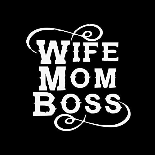 Wife Mom Boss NOK Decal Vinyl Sticker |Cars Trucks Vans Walls Laptop|White|5.5 x 5.5 in|NOK080 Wife Mom Boss NOK Decal Vinyl Sticker |Cars Trucks Vans Walls Laptop|White|5.5 x 5.5 in|NOK080