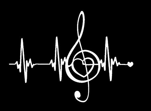 Music Makes My Heart Beat NOK Decal Vinyl Sticker |Cars Trucks Vans Walls Laptop|White|7.5 x 5.5 in|NOK148 Music Makes My Heart Beat NOK Decal Vinyl Sticker |Cars Trucks Vans Walls Laptop|White|7.5 x 5.5 in|NOK148