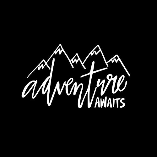 Adventure Awaits Mountains Wanderlust NOK Decal Vinyl Sticker |Cars Trucks Vans Walls Laptop|White|5.5 x 3.5 in|NOK362 Adventure Awaits Mountains Wanderlust NOK Decal Vinyl Sticker |Cars Trucks Vans Walls Laptop|White|5.5 x 3.5 in|NOK362